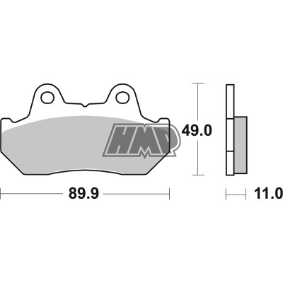Pastilhas travão HONDA CB / CBR / CBX / CM / CMX / CX / FT / GB / GL / GLX / NS / NSR / NV / VF / VFR / VP / VT / XBR / XELVIS / XL / XLV / SYM AERO WOLF / BULLET / 542HF - SBS